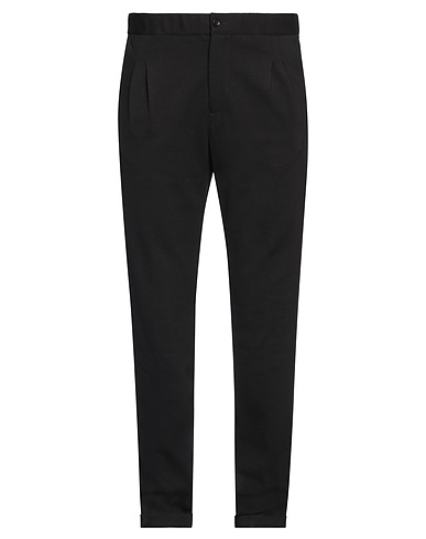 DANIELE ALESSANDRINI HOMME Casual pants Black 65% Viscose, 30% Polyamide, 5% Elastane