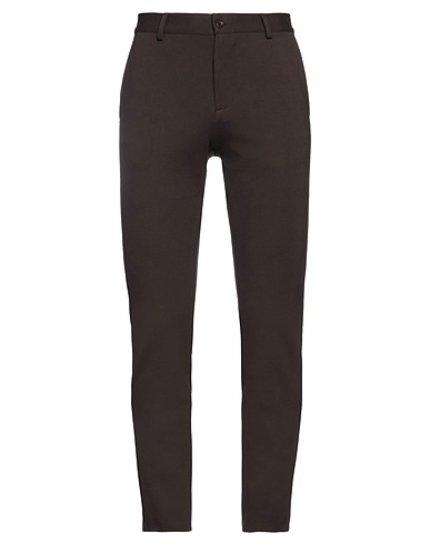 DANIELE ALESSANDRINI HOMME Casual trouser Dark brown 65% Viscose, 30% Polyamide, 5% Elastane