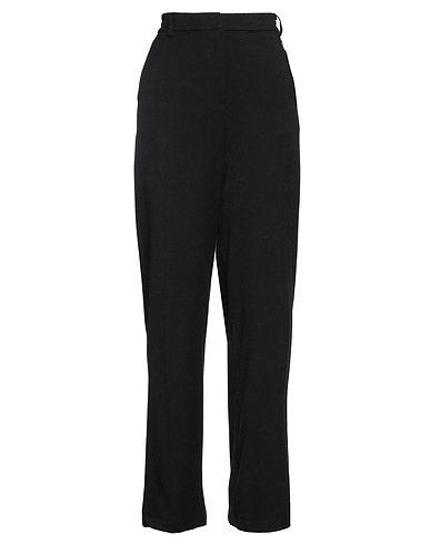 SOUVENIR Casual trouser Black 64% Polyester, 34% Viscose, 2% Elastic fibres