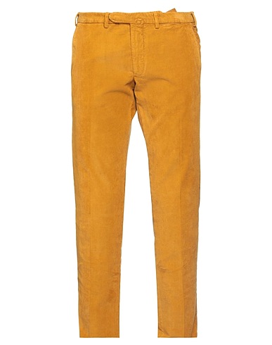 SANTANIELLO Casual trouser Mustard 98% Cotton, 2% Elastane
