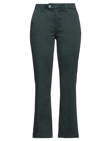 NOIR'N'BLEU Casual trouser Dark green 97% Cotton, 3% Elastane