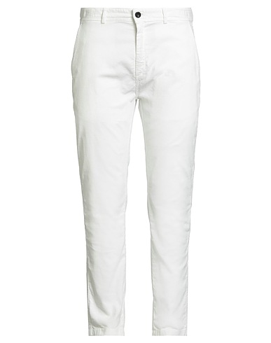 DEPARTMENT 5 Casual trouser White 98% Cotton, 2% Elastane