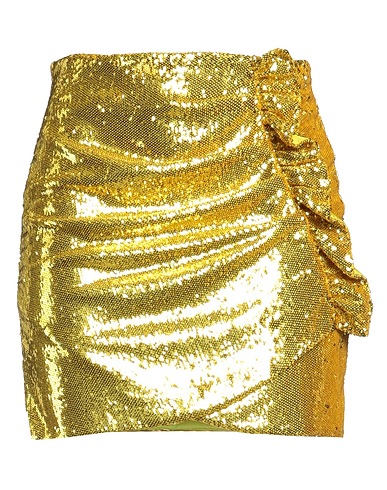 SUOLI Mini skirt Yellow 100% Polyester