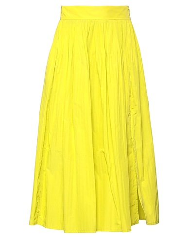 SUOLI Midi skirt Lime green 100% Polyester