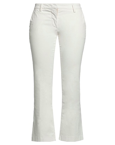 RE_HASH Casual trouser White 97% Cotton, 3% Elastane