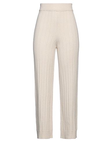 B.YU Casual trouser Ivory 35% Polyamide, 30% Viscose, 30% Wool, 5% Cashmere