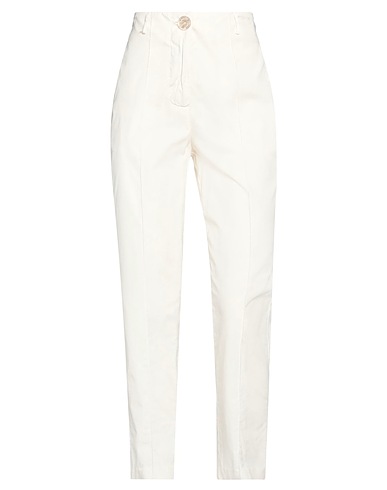 ALESSIA SANTI Casual pants Cream 100% Cotton