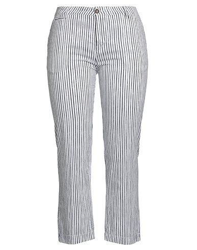40WEFT Casual trouser White 100% Cotton