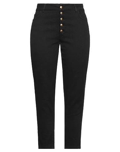 TRASH & LUXURY Pantalone Nero 98% Cotone, 2% Elastan