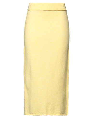 RUS Midi skirt Yellow 56% Merino Wool, 42% Polyamide, 2% Elastane