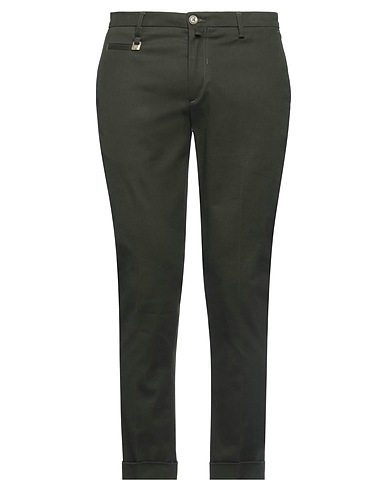 BARBATI Casual trouser Military green 98% Cotton, 2% Elastane