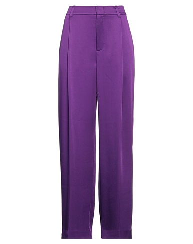 VINCE. Pantalone Viola 87% Triacetato, 13% Poliestere