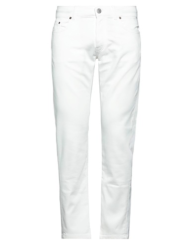 PMDS PREMIUM MOOD DENIM SUPERIOR Denim trousers Off white 98% Cotton, 2% Elastane