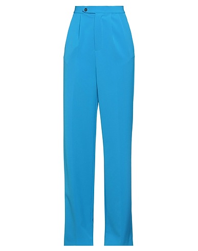 ALESSANDRO ENRIQUEZ Casual trouser Azure 95% Polyester, 5% Elastane