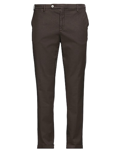 MICHAEL COAL Casual trouser Brown 49% Cotton, 49% Modal, 2% Elastane