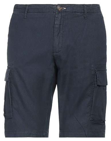 P-LAB Shorts & Bermuda Midnight blue 72% Cotton, 25% Linen, 3% Elastane