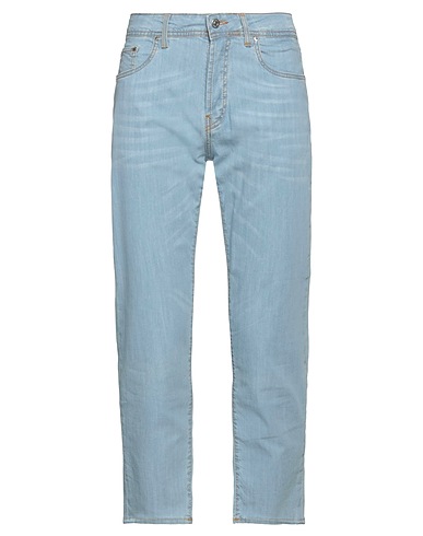 LIU •JO MAN Denim trousers Blue 98% Cotton, 2% Elastane