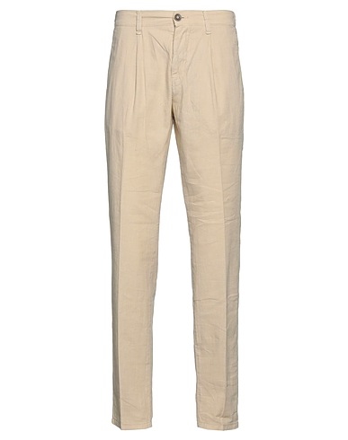 TAKE-TWO Casual trouser Beige 98% Cotton, 2% Elastane