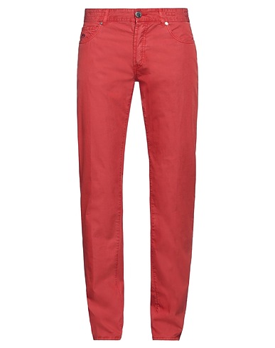 E.MARINELLA 5-pocket Red 66% Cotton, 30% Polyester, 2% Elastane, 2% Other Fibres