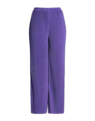 8 by YOOX Casual trouser PLEATED PULL-ON HIGH WAIST PANTS
 Purple 100% Recycled polyester