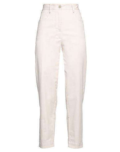 MOMONÍ Casual trouser Cream 97% Cotton, 3% Elastane