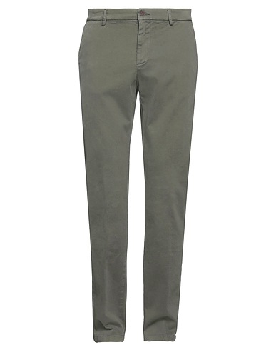 MP MASSIMO PIOMBO Casual trouser Military green 98% Cotton, 2% Elastane