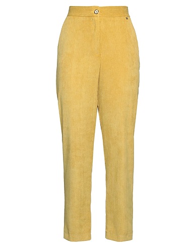 KOCCA Casual pants Yellow 90% Polyester, 8% Polyamide, 2% Elastane