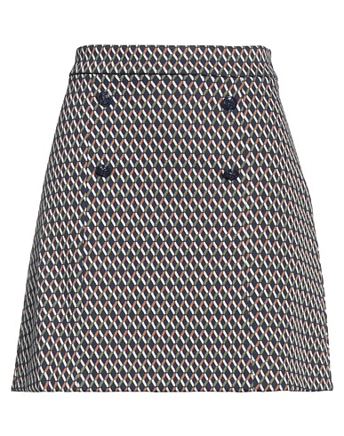 I BLUES Mini skirt Midnight blue 47% Viscose, 47% Polyester, 5% Polyamide, 1% Elastane