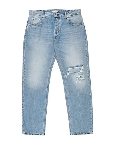 ICON DENIM Denim pants Blue 100% Cotton
