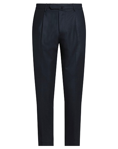 SANTANIELLO Casual trouser Midnight blue 63% Wool, 30% Polyamide, 6% Cashmere, 1% Elastane