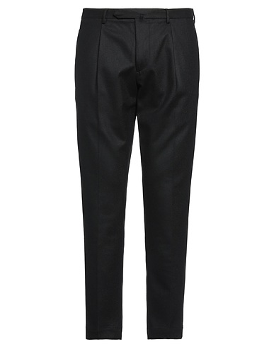 SANTANIELLO Casual trouser Black 63% Wool, 30% Polyamide, 6% Cashmere, 1% Elastane