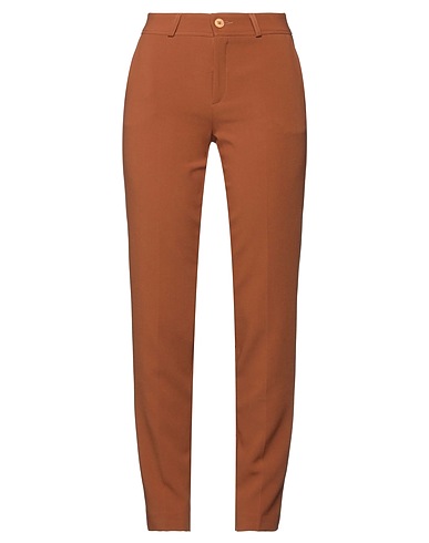 ANNA SERAVALLI Casual trouser Camel 62% Polyester, 32% Viscose, 6% Elastane