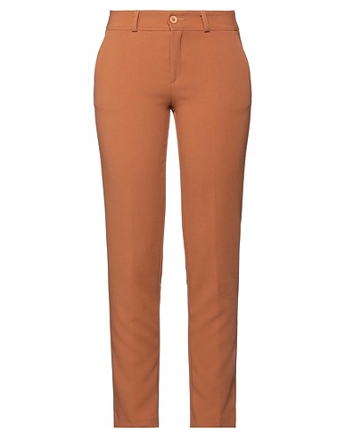 ANNA SERAVALLI Casual trouser Camel 62% Polyester, 32% Viscose, 6% Elastane