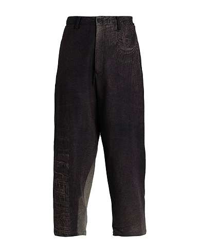 YOHJI YAMAMOTO Casual pants Dark brown 65% Wool, 35% Nylon