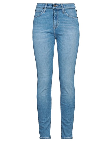LEE Denim pants Blue 90% Cotton, 8% Polyester, 2% Elastane