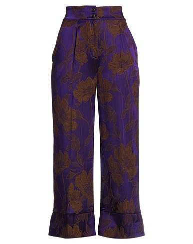 ALESSIA SANTI Casual trouser Purple 55% Acetate, 45% Viscose