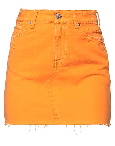 VICOLO Denim skirt Orange 100% Cotton