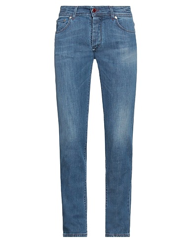 BARBA Napoli Denim trousers Blue 99% Cotton, 1% Elastane