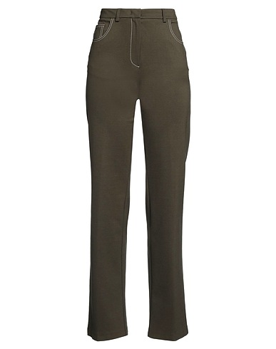BEATRICE .B Casual trouser Dark green 68% Viscose, 27% Nylon, 5% Elastane