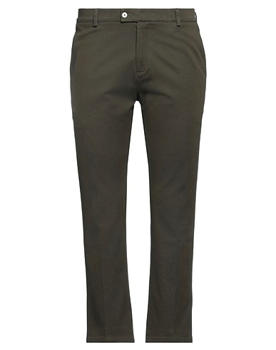 DANIELE ALESSANDRINI Pantalone Verde scuro 98% Cotone, 2% Elastan