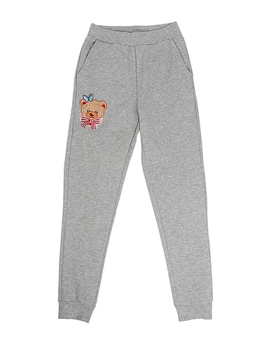 MONNALISA Casual trouser Light grey 95% Cotton, 5% Elastane