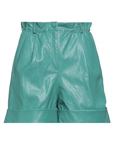 PINKO Shorts & Bermuda Turquoise 75% Viscose, 14% Polyester, 7% Cotton, 4% Metallic fiber