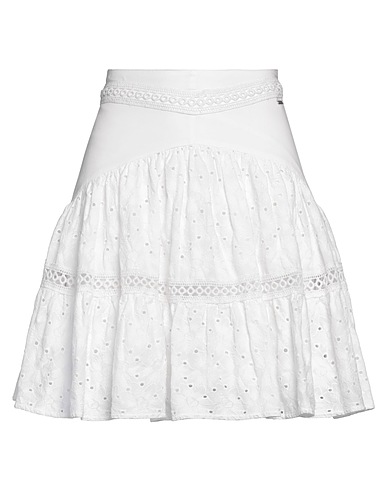 GUESS ミニスカート ホワイト コットン 100%