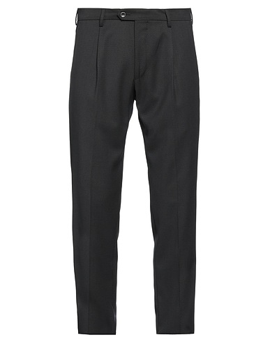 LUCA BERTELLI Casual pants Black 65% Polyester, 32% Viscose, 3% Elastane