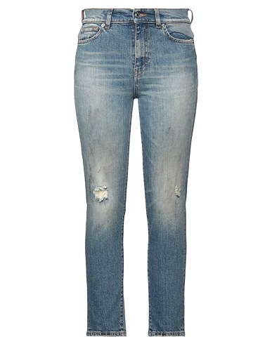 GRIFONI Denim trousers Blue 98% Cotton, 2% Elastane