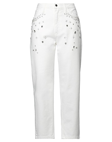 KAOS JEANS Denim trousers White 100% Cotton