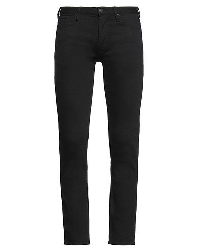 EMPORIO ARMANI Denim pants Black 99% Cotton, 1% Elastane