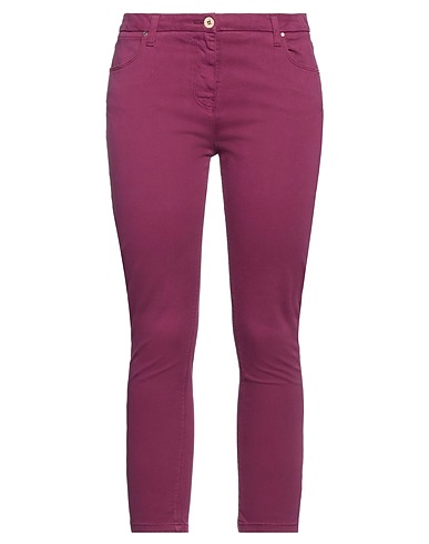 MANILA GRACE Pantalone Porpora 98% Cotone, 2% Elastan