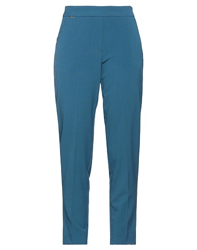KAOS Casual trouser Pastel blue 68% Polyester, 28% Viscose, 4% Elastane