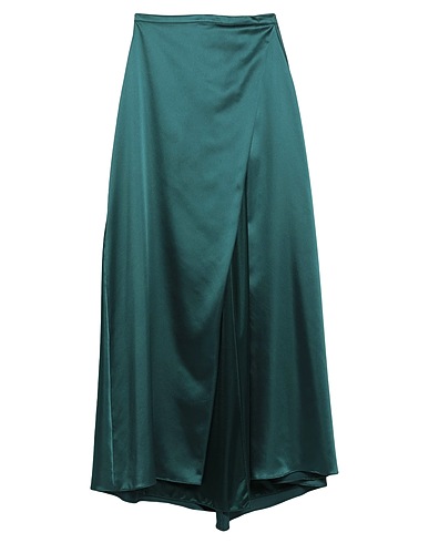 SHECCA Long skirt Dark green 97% Polyester, 3% Elastane